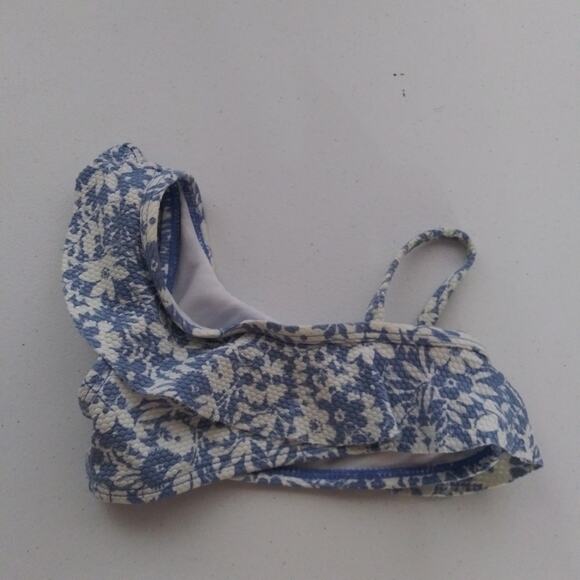 Janie and Jack Blue Floral Ruffle 2 Piece Swim Suit Size 12 - 18 M - Picture 9 of 11